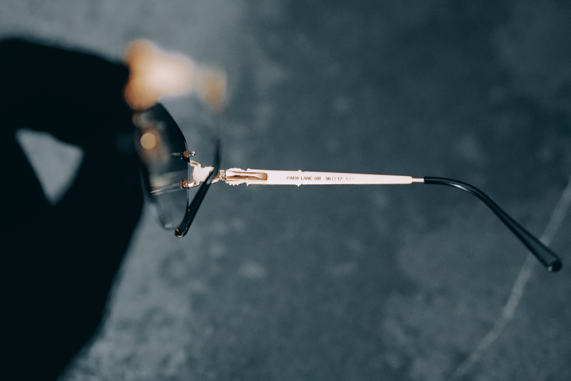 Hilton vintage rimless sunglasses — temple stamp PARK LANE 108